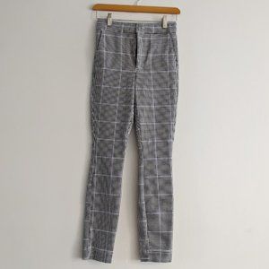 Hollister Blue, White, and Blue Plaid High Rise Pants Size XS